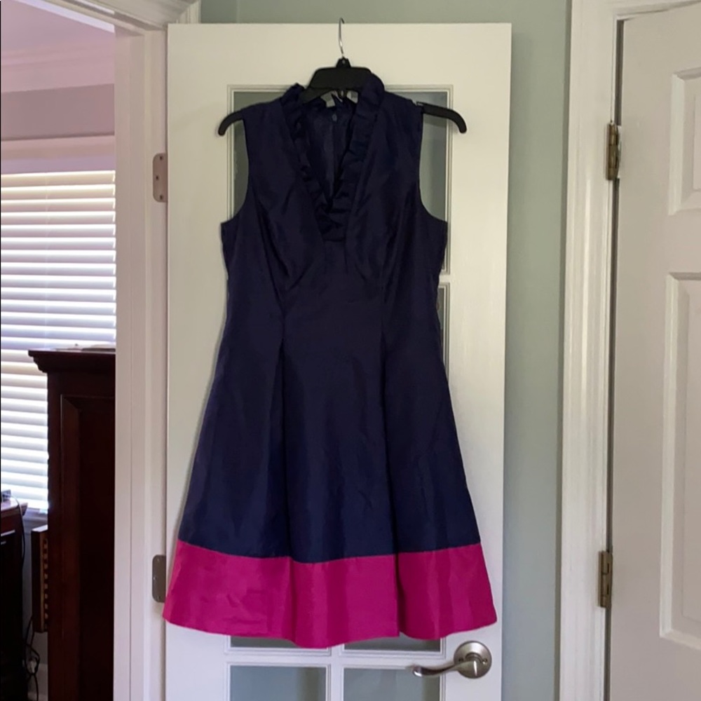 Navy and fuchsia Dress